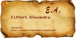 Eiffert Alexandra névjegykártya